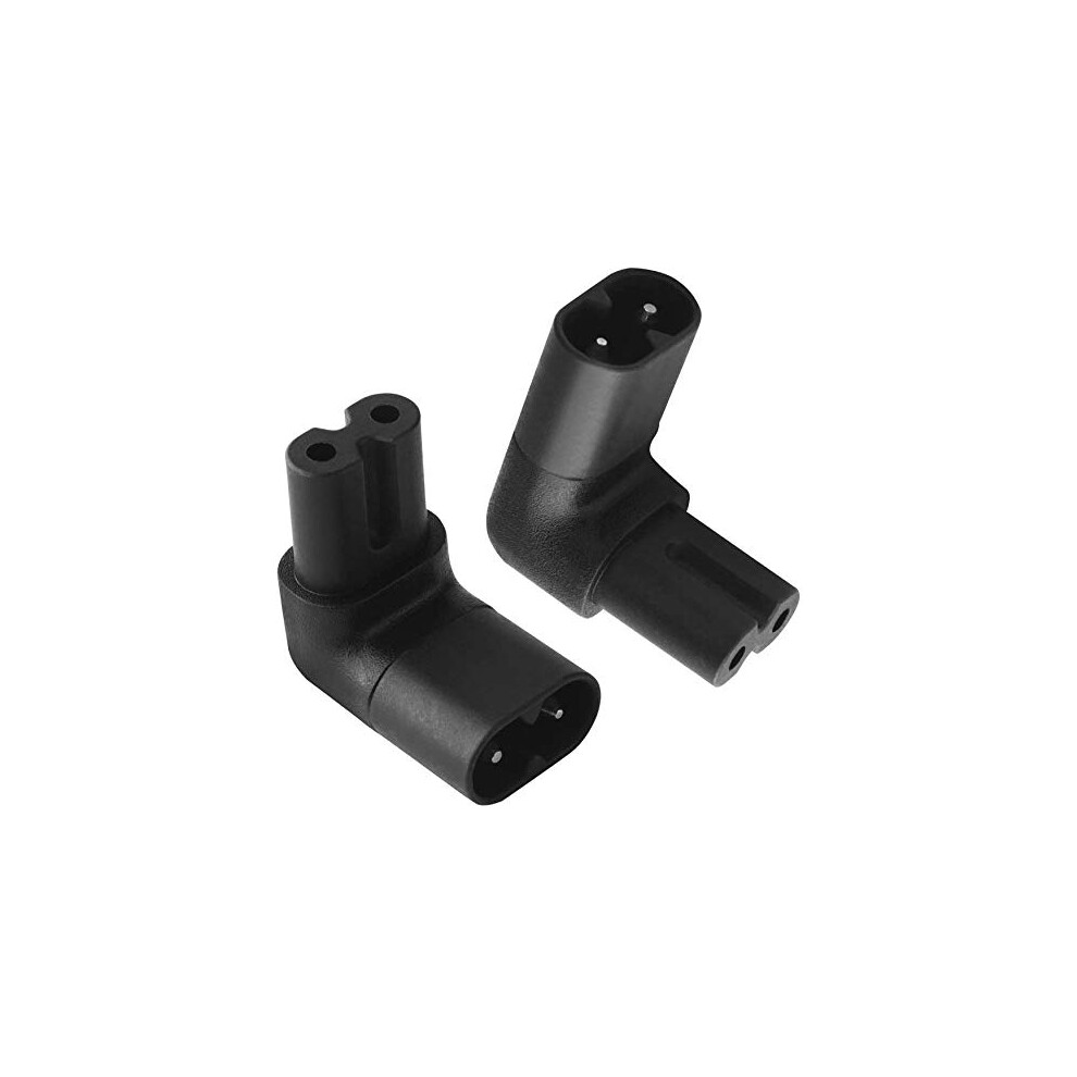 Figure 8 Iec 320 C7 To C8 90 Degree Up Down Angled Right Angle Ac Adapter Extension 1Pcs ( Colour) Black 5001343867249