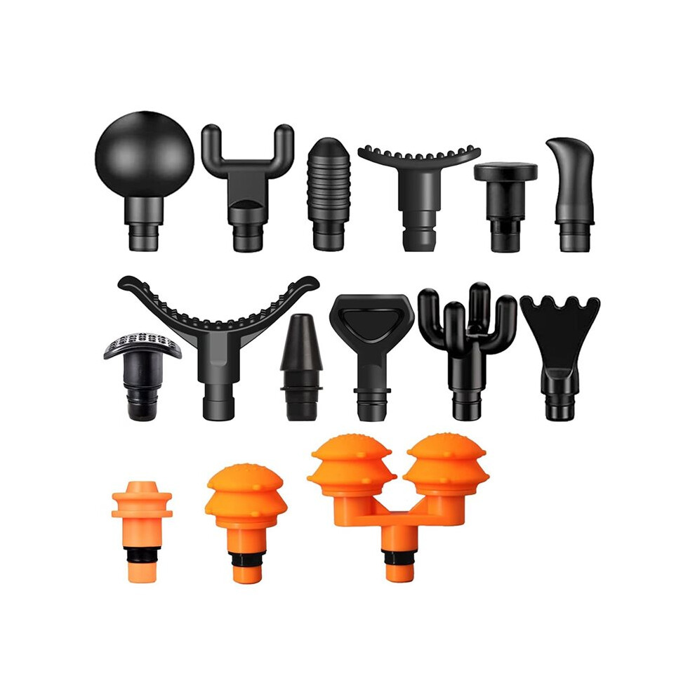 Massage Gun Attachments for Hypervolt Go, 15 PCS Massager Heads to Meet Different Needs for Tissue Muscle Massage Gun