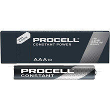 Duracell Battery Alkaline, Micro, AAA, LR03, 1.5 V Procell Constant, Retail Box (10 Pack), Multicoloured, 5000394149199