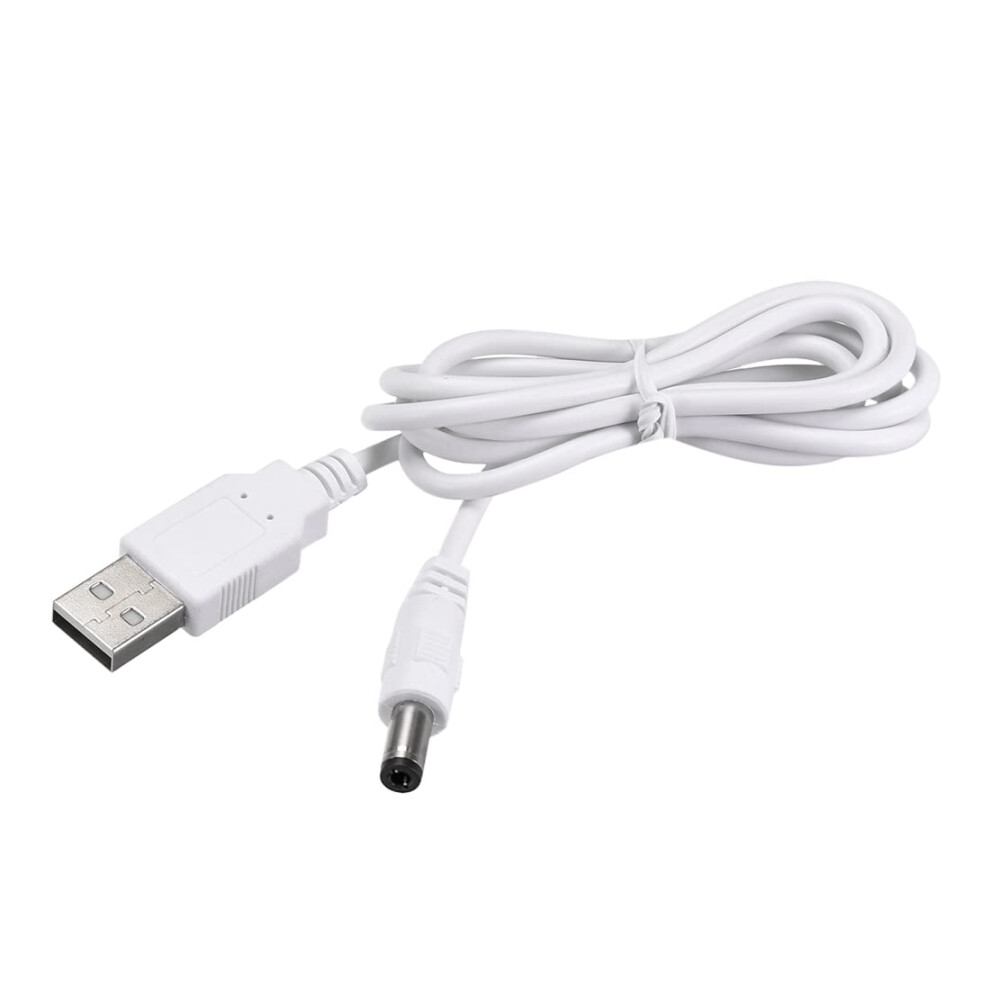 Sourcing Map Usb 2.0 A Type Male To 5.5 X 2.5Mm Dc 5V Power Plugs Barrel Connector Charge Cable White 10338704