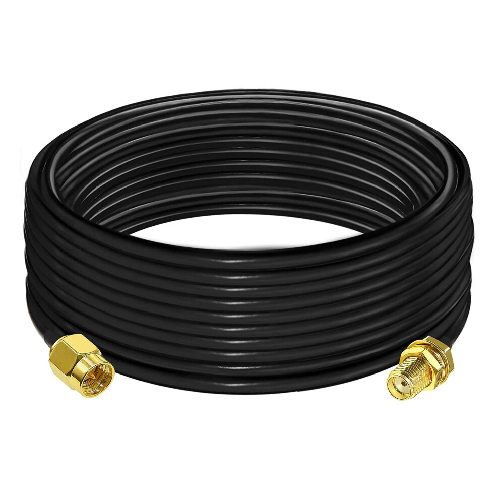 Tuolnk Sma Wifi Antenna Extension Coaxial Cable 32.8Ft(10M), Low Loss Rg58 Cable Male To Female For 3G/4G/5G/Lte/Gps/Wifi Antenna 89622285