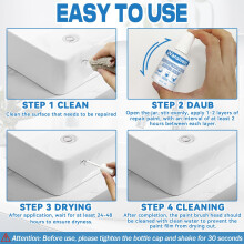Wansiven Enamel Touch Up Paint 30 ml, White Touch Up Paint Pen for Kitchen Appliances & Bathroom, Multi-purpose touch-up paint for Radiator, Metal, C