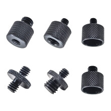 Midyrrg 6 Pcs Tripod Adapter Mic Stand Adapter 3/8 to 1/4 Adapter and 3 8 to 5 8 Female/Male Screw Adapters Tripod Screw Thread Adapter for Tripods C