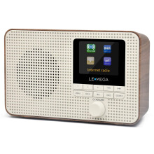 LEMEGA IR1 Portable Internet Radio with DAB,Podcast Player,Bluetooth,Walnut