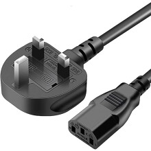 UK Power Cable,Computer & Monitor Power Cable, 1.5 Metre 3 pin Mains Power Lead UK Plug Kettle Lead Universal AC Power Cord for Monitors, LED LCD Sma