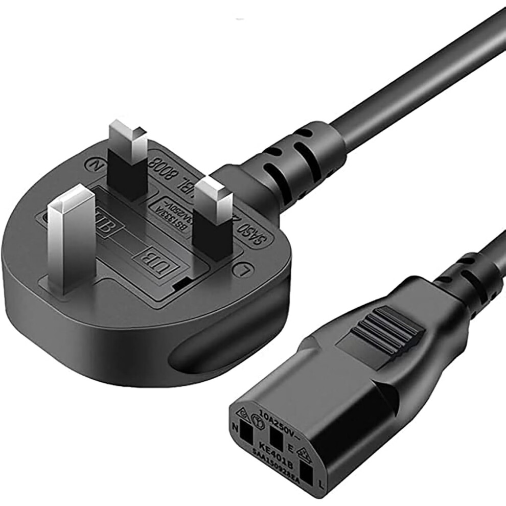 Uk Power Cable,Computer & Monitor Power Cable, 1.5 Metre 3 Pin Mains Power Lead Uk Plug Kettle Lead Universal Ac Power Cord For Monitors, Led Lcd Sma 38533631