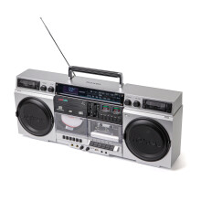 Roxel Camden Retro Cassette CD Player Boombox with DAB/FM Radio, Portable Vintage Player, BT 5.3, USB/TF/SD Playback, Mains Power, Headphone Jack, Vi