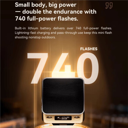 ZT08  TTL Flash Light for  Quick Release Hot Shoe DSLR/Mirrorless Camera Fill Light -Camera Speedlite Silver 1
