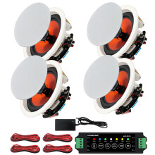 STUDIOFINIX 6.5" 600 Watts Bluetooth Ceiling Speakers Home Recessed Speaker System Suitable for Indoor,Kitchen,Home Theater,Bedroom,Office,Covered Pa