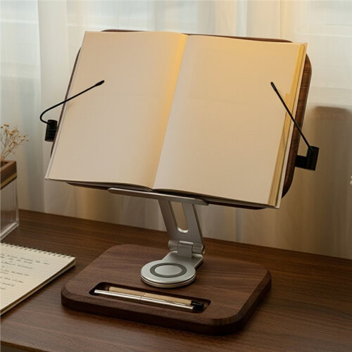 Black Walnut Solid Wood Reading Rack Student Reading Heightening Bracket Picture Book  Tablet Notebook Bracket 2