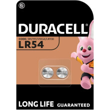 2 x Duracell LR54 (1 blister with 2 batteries), 2 batteries (LR1130/V10GA/189/191)