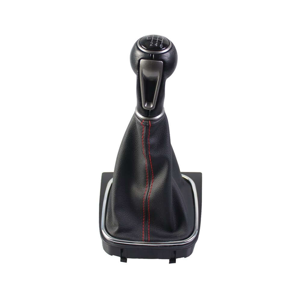 Saudism For 5 6 6 Vi Mk5 Mk6 New Gear Shift Knob Mt Lever Change Stick With Gaiter Boot Cover Red 6 Speed