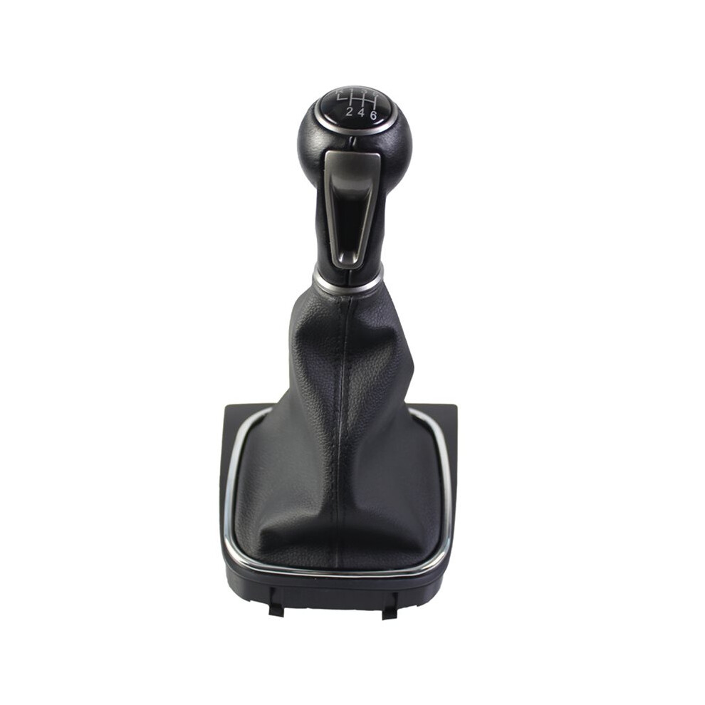 For 5 6 6 Vi Mk5 Mk6 New Gear Shift Knob Mt Lever Change Stick With Gaiter Boot Cover 6 Speed Black 6031526608245
