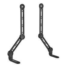 my wall Universal Soundbar Bracket HZ32-1L - Soundbar TV Mount for Screens up to 49 Inches, Space-saving, Tilt and Swivel, Maximum Load 15 kg, Mounti