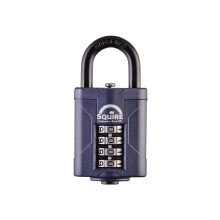 Squire Combination Padlock (CP40) - 40mm Wide Combination Padlock (Blue) - Tough Steel Shackle - Alloy Steel for Corrosion Resistance - Weatherproof