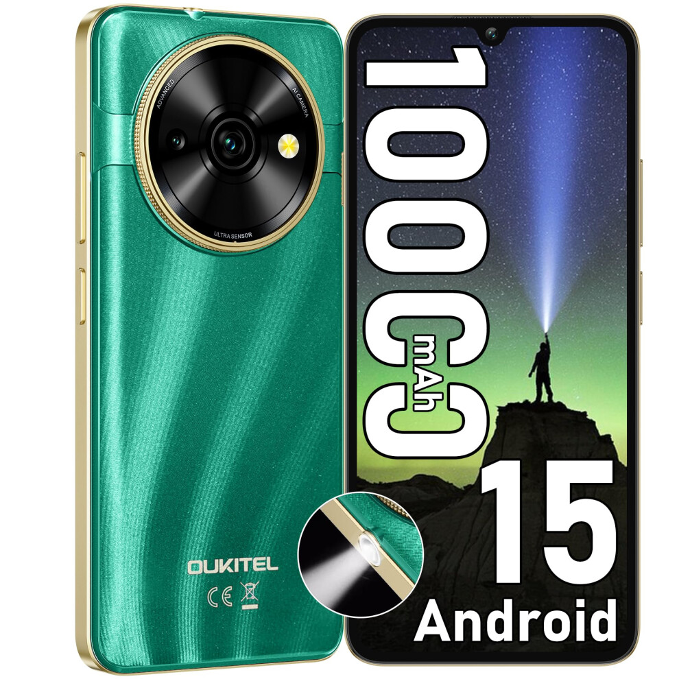 Oukitel C59 Android 15 Mobile Phones 2025-10000Mah Large Battery Smartphone, 6.88" Display, 16Gb+128Gb/1Tb, 120Lm Flashlight, 13Mp Camera, 4G Dual Si