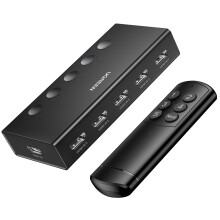 UGREEN HDMI Switch 5 in 1 Out, HDMI Splitter 4K@60Hz with Remote, 5 Port Hdmi 2.0 Switcher Support 3D CEC HDR HDCP 2.2, Compatible with PS5/4, Xbox,