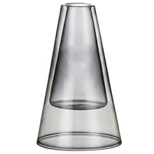 Double Layer Triangle Glass Aromatherapy Bottle Essential Oil Storage Containers Hydroponic Flower Home Decorations B
