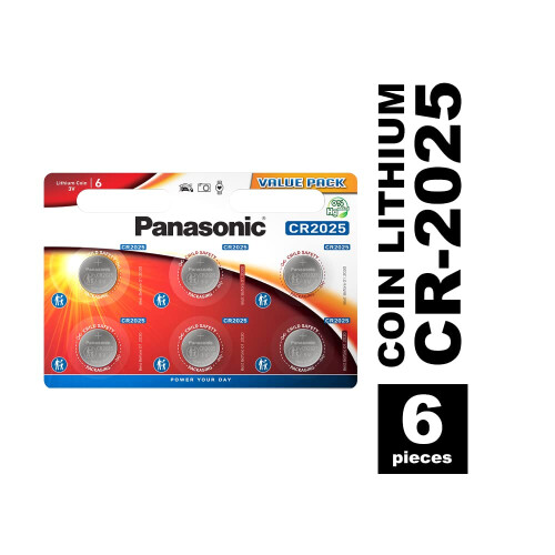 Panasonic Panasonic 2582 CR 2025 Lithium Button Cell Battery (6 batteries) 1