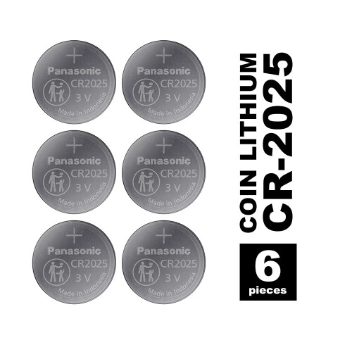 Panasonic Panasonic 2582 CR 2025 Lithium Button Cell Battery (6 batteries) 2