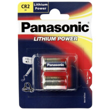Panasonic CR2 cylindrical lithium battery for high power-consuming lightweight appliances such as smoke alarms, intruder alarm systems, head lamps, c