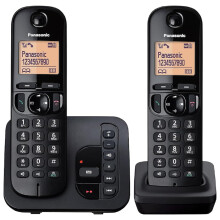 Panasonic KX-TGC222EB DECT Cordless Phone with Answering Machine, 1.6 inch Easy-to-Read Backlit Display, Nuisance Call Blocker, Hands-Free Speakerpho