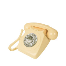 Benross 44530 Classic Retro Telephone/Vintage Style Corded Phone/Classic Ringer Sound/Push Button Dialling/Redial Function/Easy Setup/Cream