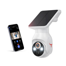 Kement 1080P Wireless Security Camera with Solar Panel, AI Human Detection, 2-Way Audio, Color Night Vision, Outdoor/Indoor Surveillance, 2.4G WiFi,