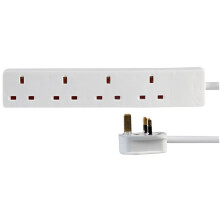 pro elec PL15287 4 gang 1m white extension lead - slim