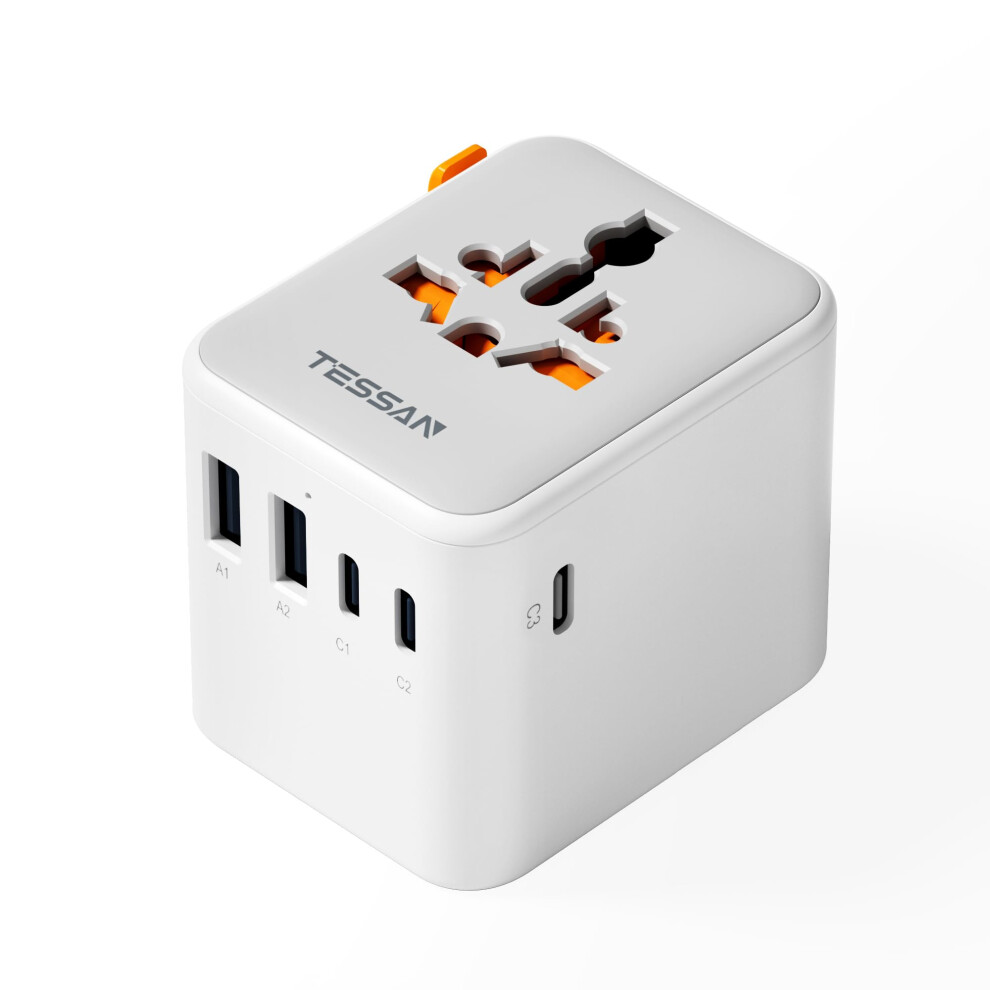 Tessan Universal Travel Adapter, Travel Plug Adapter Worldwide With 1 Universal Ac Outlet 5 Usb Ports (3 Usb C), International Plug Adaptor For Uk To 49642032