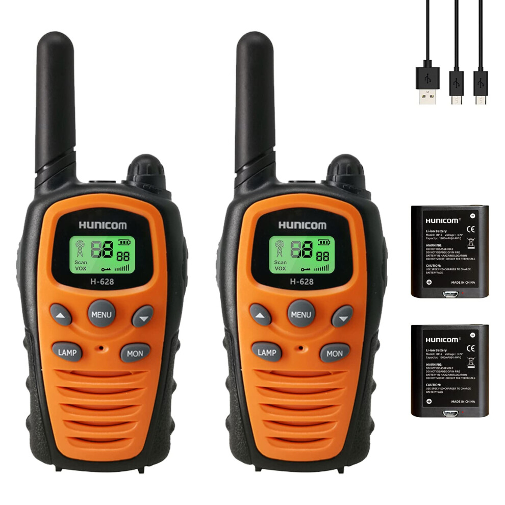 Walkie Talkies Rechargeable For Adults, Long Range Pmr Two Way Radios Walky Talky With Flashlight Vox 1200 Mah Battery 5005553733714