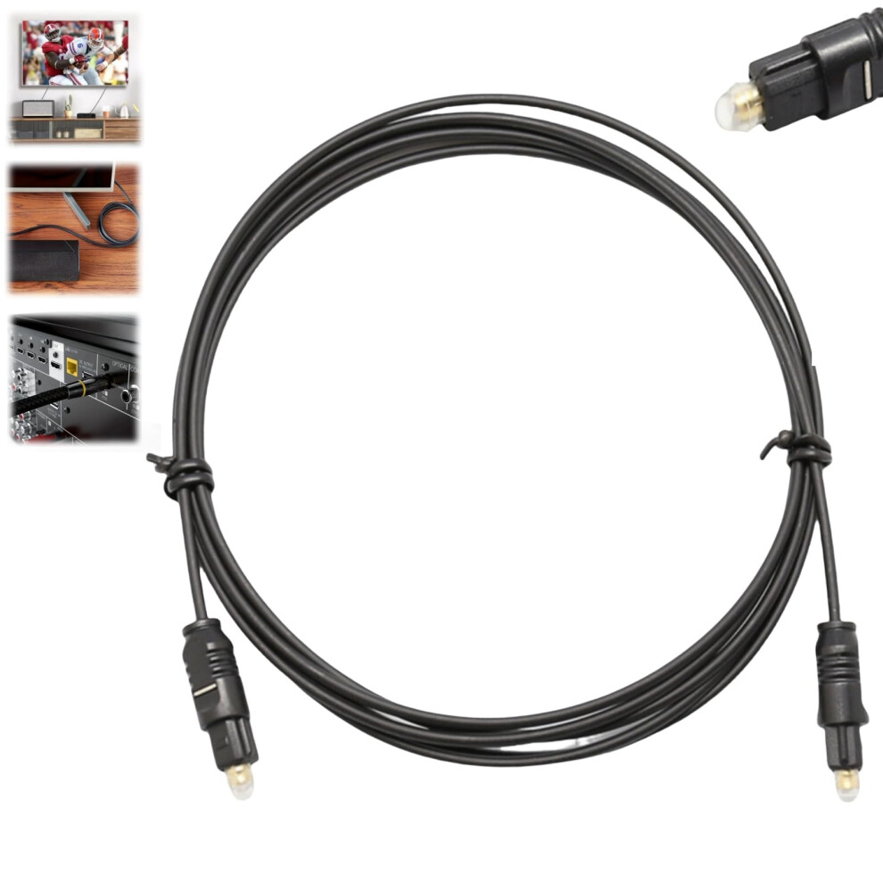 Jinjiar 1.5M Digital Optical Audio Cable - Metal Fiber Cable For Soundbar To Tv And Speaker 5000569220487