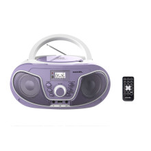 Roxel RCD-S70BT Portable Boombox CD Player with Remote Control, FM Radio, USB MP3 Playback, 3.5mm AUX Input, Headphone Jack, LED Display Wireless Mus