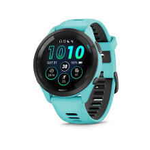 Garmin Forerunner 265 with Music, 46mm GPS running smartwatch, AMOLED touchscreen, advanced training & insights, training & HRV status, safety & track