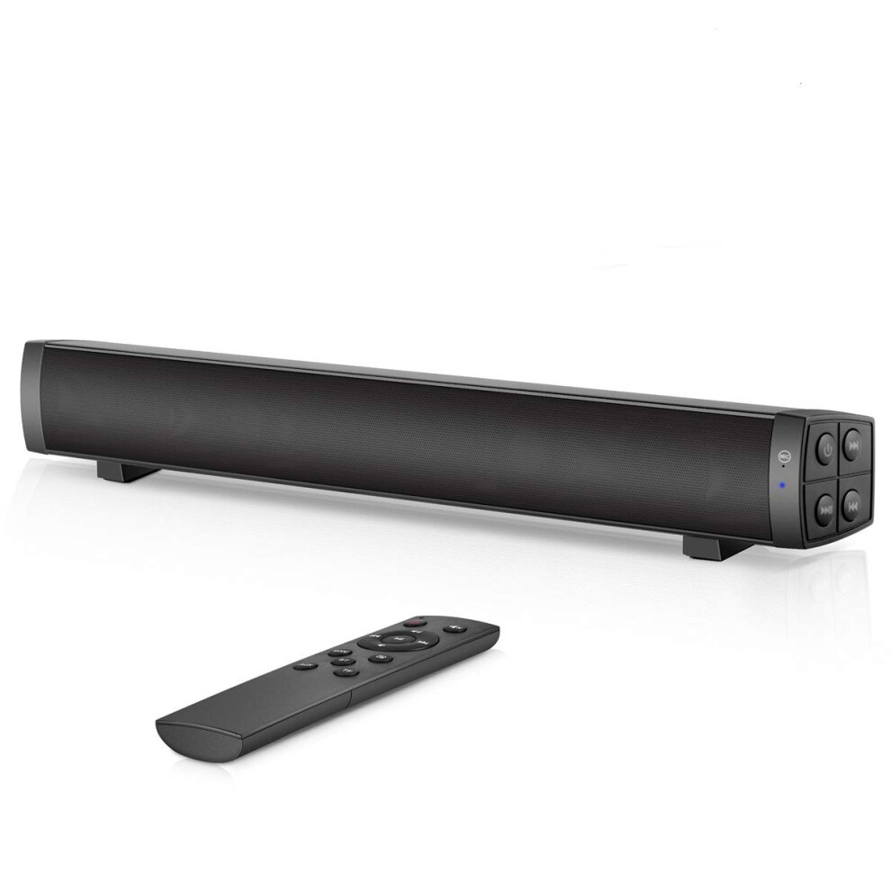Pc Soundbar, Wired And Wireless Computer Speaker Home Theater Stereo Sound Bar For Pc, Desktop, Laptop, Tablet, Smartphone [Rca, Aux], Black 14570797