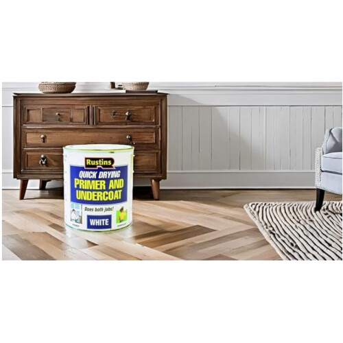 Rustins RUSTINS White PrimerUndercoat 250ml FastDrying Paint Base for Smooth Covera 2