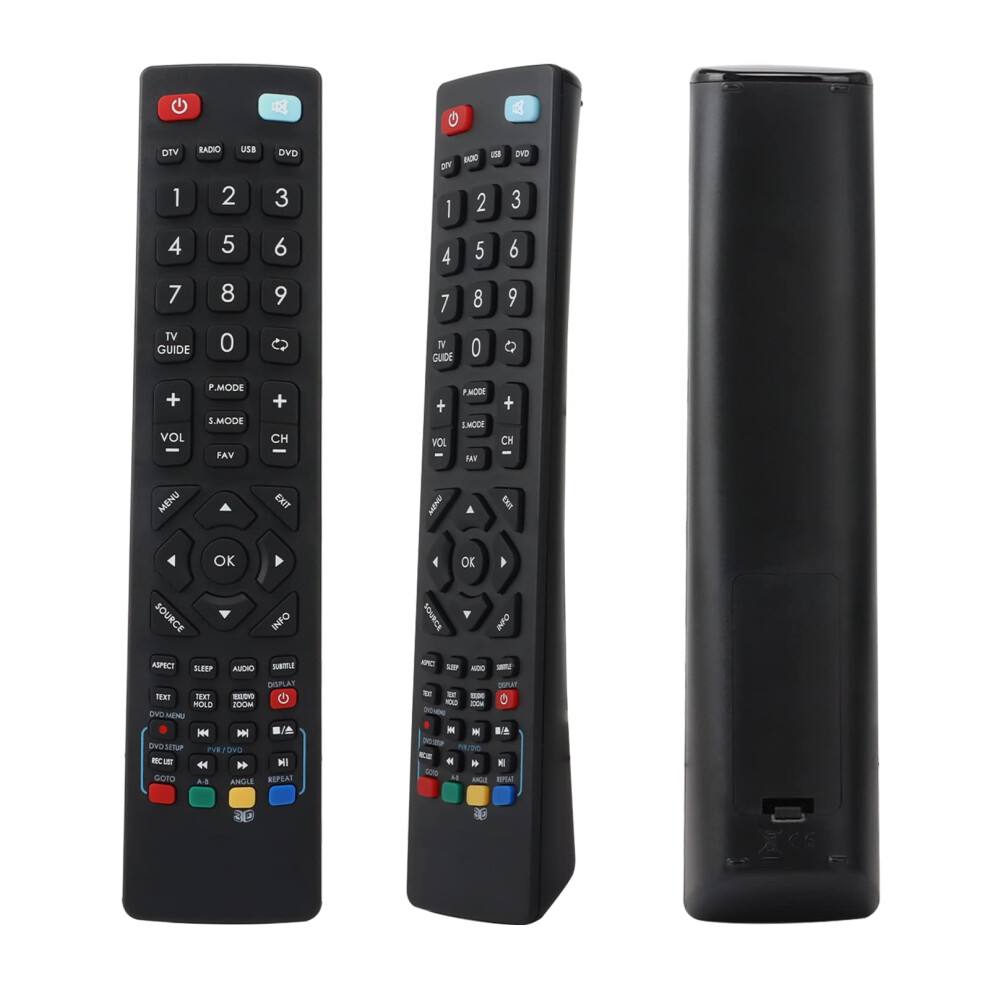 Universal Replacement For Technika Tv Remote Control, Compatible With Technika/Blaupunkt Lcd Led 3D Hd Pvr Tvs 22E21w-Fhd/Dvd, 24E21b-Hdr, 24E21b-Hdr 59486923