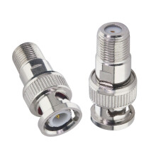 Boobrie BNC to F type Coax Adapter BNC Male Plug to F Female Jack Coaxial Connector Coupler Adapter use for CCTV Camera Gender Changer Convertor Cabl