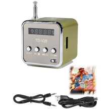 Mini Radio Digital Radio Td V26 Portable Small Retro Mains with FM Tuner, Speaker Stereo Music Player, Support USB TF Card U Disk Mp3 Mp4 Player Musi