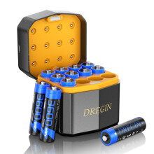 Dregin Lithium AA Rechargeable Batteries 12 Pack with Charger, 1.5V 3600mWh High Capacity AA Batteries, 2000 Cycles Long Lasting Li-ion Batteries wit