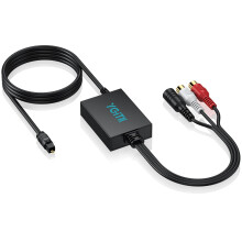 YGiTK 192kHz DAC Converter SPDIF to RCA+3.5mm Converter Digital to Analog Audio Converter Digital Optical SPDIF Toslink to Analog Stereo Audio RCA L/