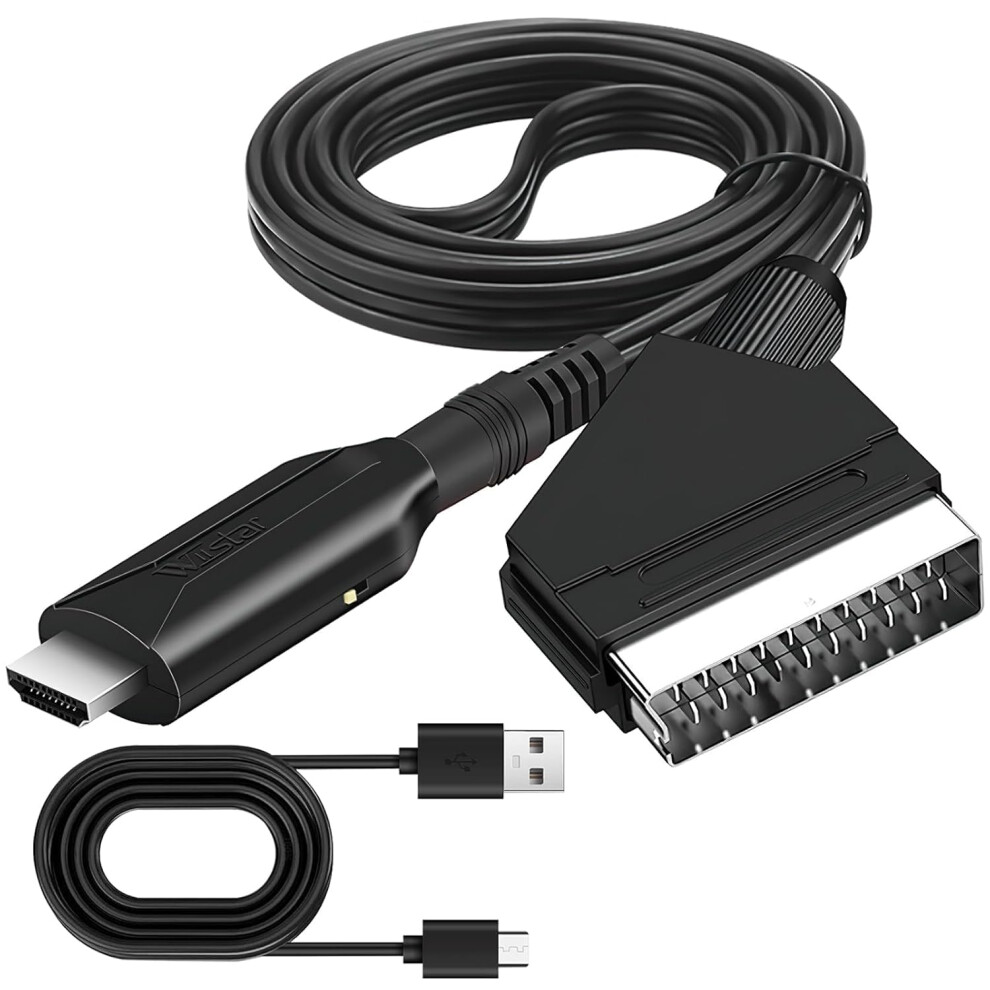Scart To Hdmi Converter, All-In-One Video Audio Adapter With Scart Input & Hdmi Output, Hd 720/1080P Scart To Hdmi Adapter With Usb Cable For Hdtv Mo 79986878