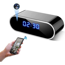 LaoZiTong 4K Full UHD Spy Camera Hidden Camera in Clock WiFi Hidden Cameras Video Recorder Wireless IP Camera Indoor Home Security Monitoring Nanny C