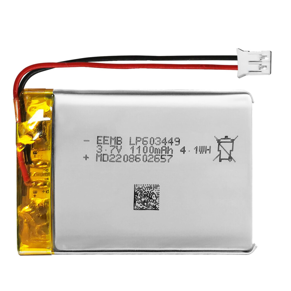 Eemb 3.7V 1100Mah 603449 Lithium Polymer Battery Rechargeable Battery Pack Lipo Battery With Wire Jst Connector-Confirm Device & Connector Polarity B 5004698088833