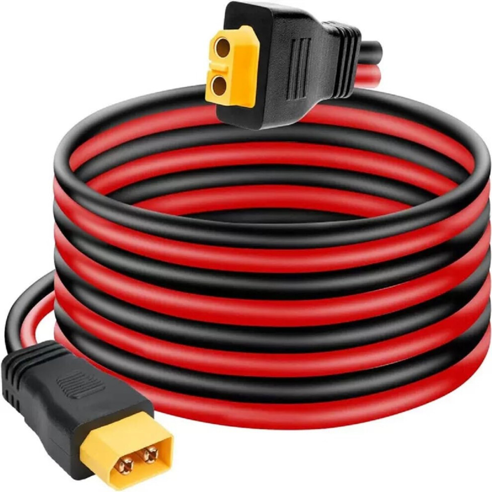 Solar Panel Extension Cable Xt60 To Xt60 Female Male Connector For Ecoflow Delta River Max Bluetti Anker Solix Portable Power Station Generator 160W 5002727144017
