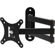 BREEZENEST Small TV Wall Bracket for 10-27 Inch Screens Low Profile Articulating Arm Monitor Wall Bracket VESA 75/100, 180 Swivel, 15 Tilt, Max Ex