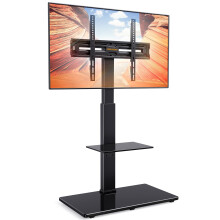 PERLEGEAR TV Floor Stand for 30-70 inch TVs up to 50KG with Tilt, Tall TV Stand with 80 Degrees Swivel, Height Adjustable Floor TV Stand with Adjusta