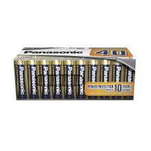 Panasonic EVERYDAY POWER AA batteries, pack of 40 alkaline batteries, AA, Mignon, LR6, 1.5V, 100% cardboard, plastic-free packaging, batteries for re