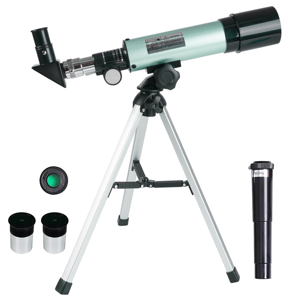 Misilmp Kids Astronomy Telescope 360/50Mm 90X Outdoor Monocular Space Telescope Portable Refractor Spotting Scope With Tripod - Blue 5007963404864