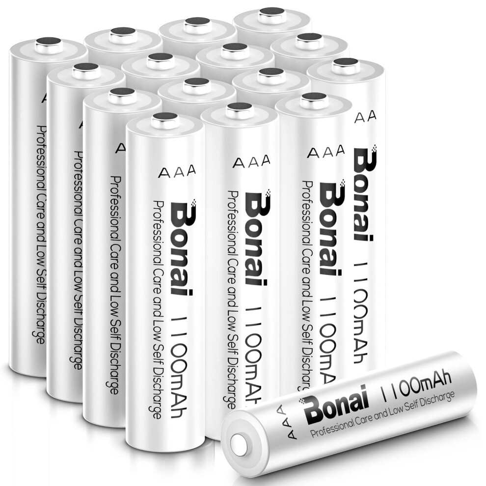 Bonai Aaa Rechargeable Batteries 16 Pack 1100Mah High-Capacity 1.2V Ni-Mh Pre-Charged Aaa Batteries Rechargeable 14891434